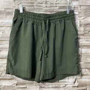 Mondetta Olive Green Activewear Roll Cuff Casual Shorts Size Medium Drawstring